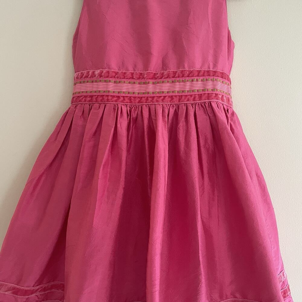 VTG Lilly Pulitzer Girls Pink 100% Silk Dress Bow Sash Special Occasion Party 4 - Picture 2 of 15